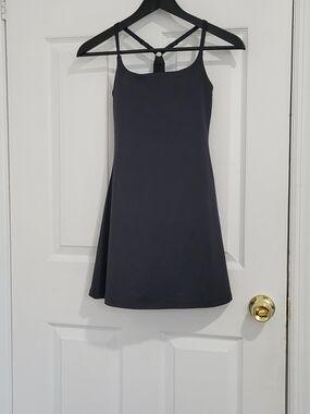 Outdoor Voices Black Strappy Mini Dress